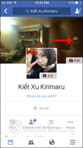 Biểu tượng 360 độ trên ảnh bìa, tương đương với dấu hiệu video bìa Facebook đã được kích hoạt thành công