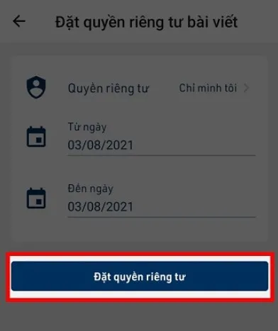 Bước 3: Chọn Đặt quyền riêng tư để ẩn hàng loạt bài viết đã chọn