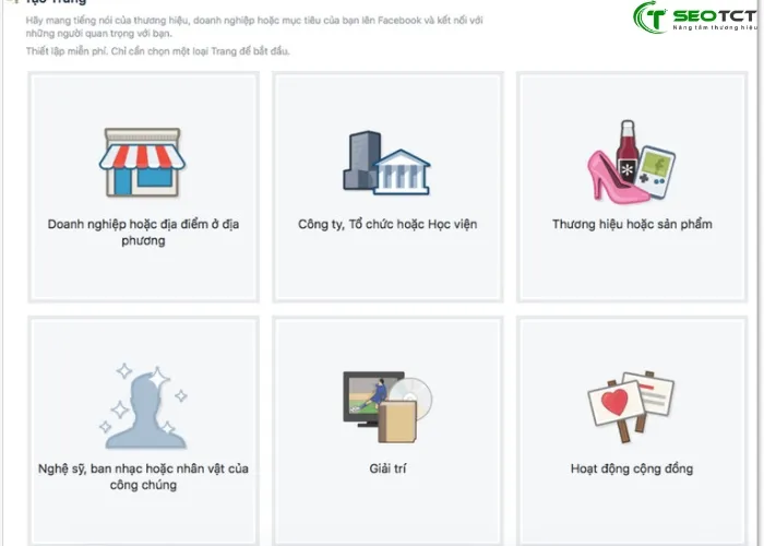 Các loại hình Fanpage Facebook phổ biến nhất hiện nay