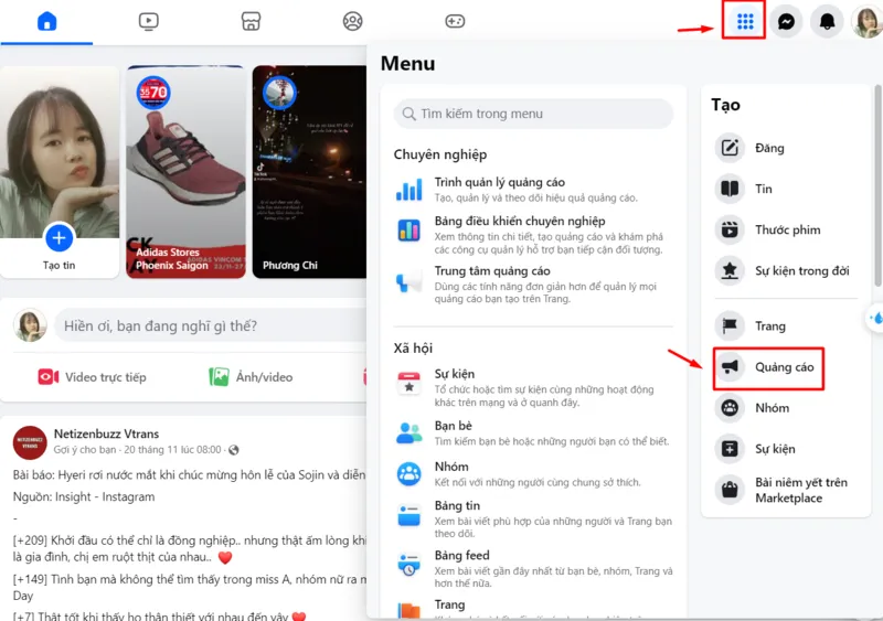 cách thiết lập tài khoản quảng cáo facebook