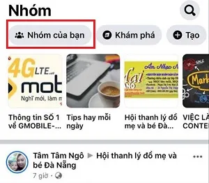 Cách truy cập vào danh sách các nhóm mà người dùng đã tham gia trên Facebook