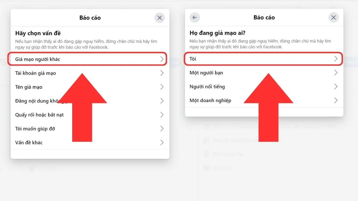 Cách vô hiệu hóa tài khoản Facebook giả mạo bước 3