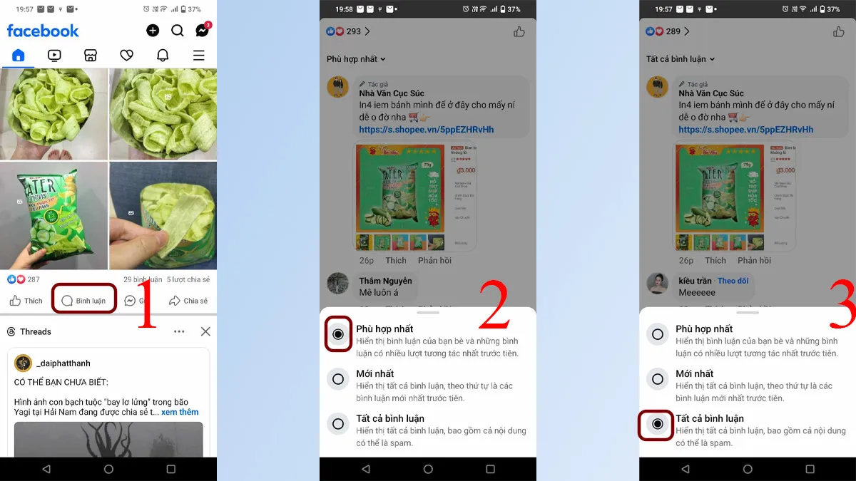 Cách xem bình luận của bạn bè trên Facebook bằng điện thoại