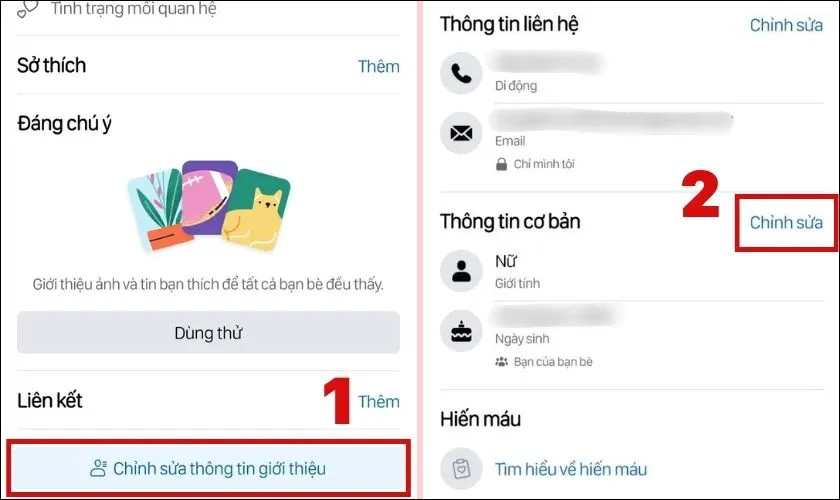 Chọn Chỉnh sửa thông tin giới thiệu ở cuối trang