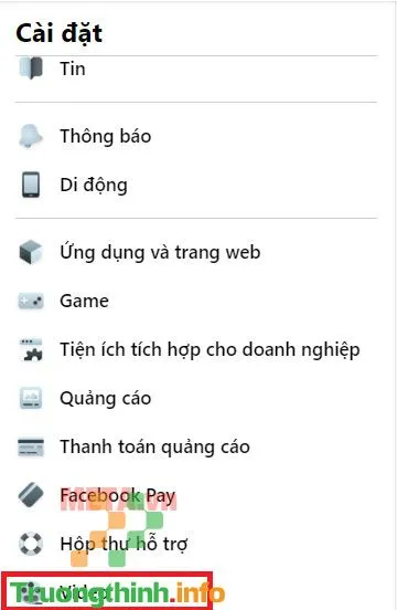 Chọn tiếp mục Video để điều chỉnh cài đặt chất lượng ảnh và video khi đăng trên Facebook bằng máy tính