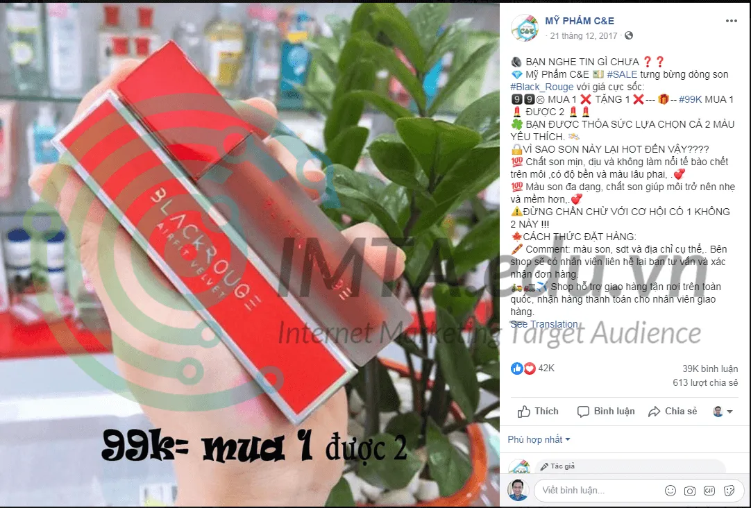 Content mỹ phẩm dạng rủ rê