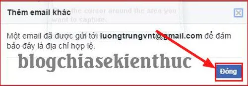 Email xác nhận được gửi từ Facebook, người dùng cần nhấp vào liên kết để hoàn tất quá trình xác minh địa chỉ.