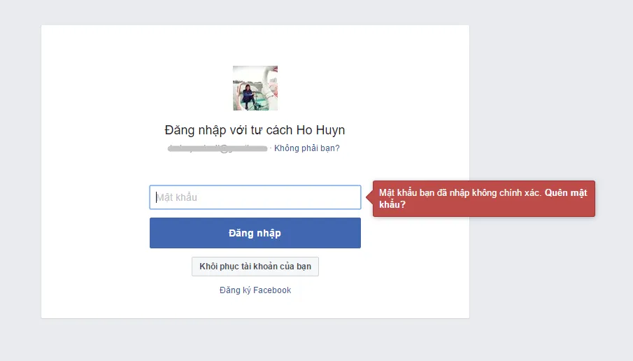 Giao diện chọn phương thức khôi phục tài khoản Facebook