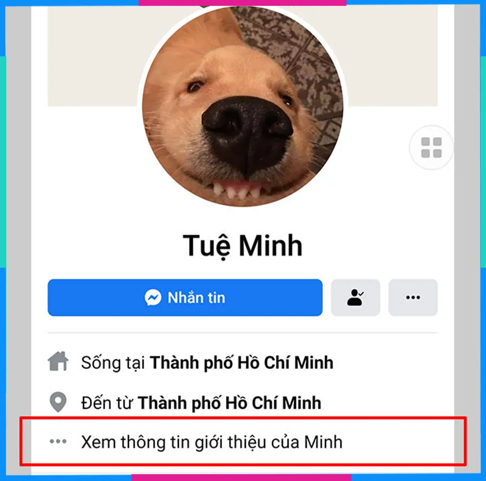 Giao diện trang cá nhân Facebook trên điện thoại