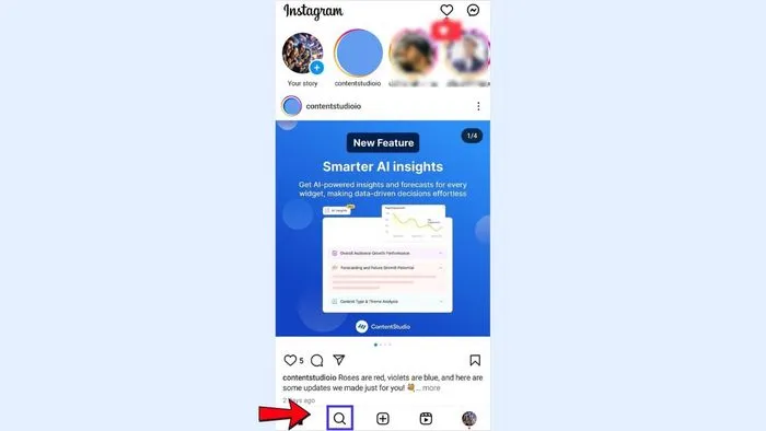 Giao diện trang hồ sơ cá nhân Instagram trước khi ngắt liên kết