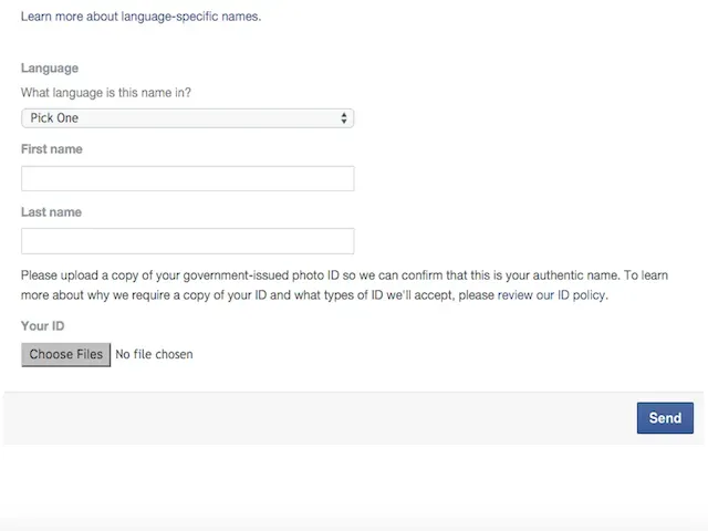 Gửi chứng minh nhân dân lên Facebook để nhờ họ đổi lại tên