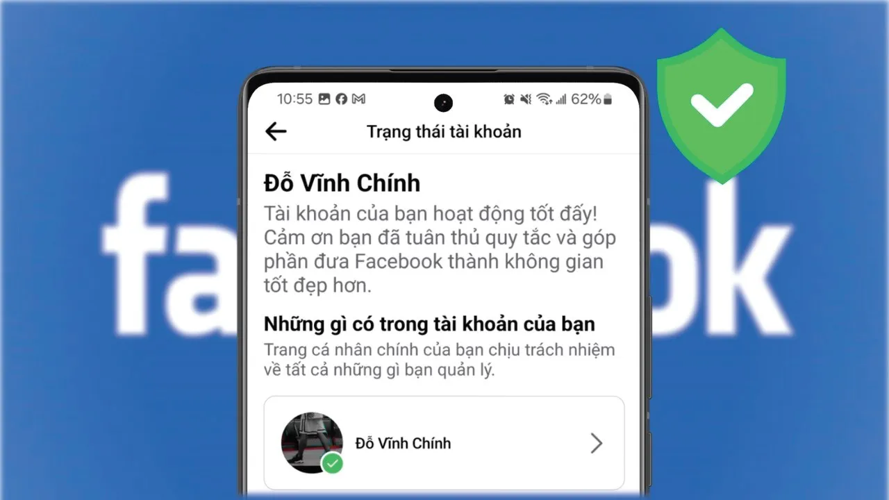 Hình ảnh minh họa chung về việc kiểm tra trạng thái tài khoản Facebook và các thông báo cảnh báo