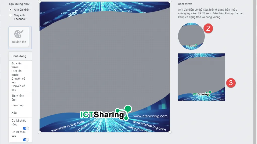 Hình ảnh minh họa Frame được phóng to và căn chỉnh chi tiết