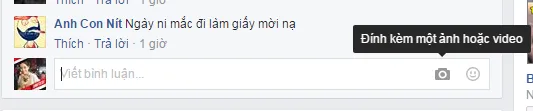 Hình ảnh minh họa một bình luận đã được đính kèm thành công với văn bản đi kèm