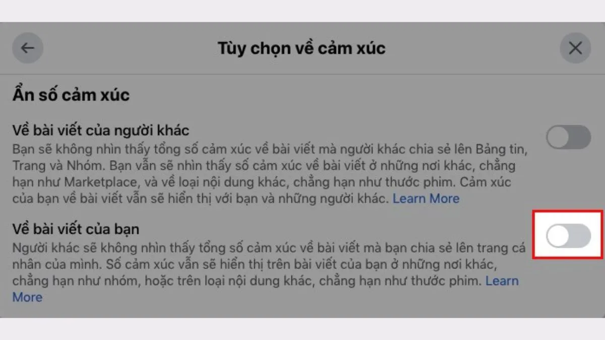 Hướng dẫn chi tiết cách ẩn like trên Facebook cá nhân bằng máy tính bước 4