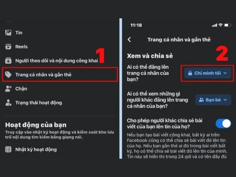 Hướng dẫn mở chặn tag trên Facebook