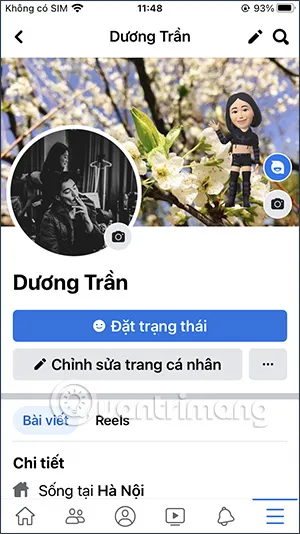Kết quả sau khi áp dụng thành công cách tải ảnh bìa facebook mới
