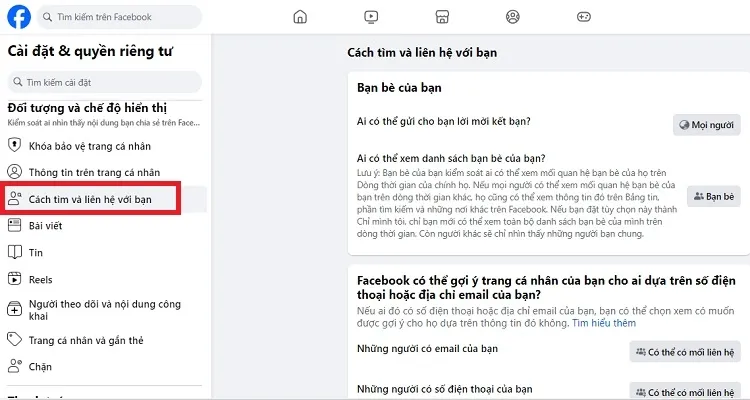 Khôi phục lại cài đặt Facebook (Hình 3)