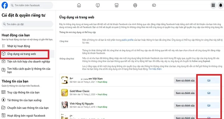 Khôi phục lại cài đặt Facebook (Hình 6)