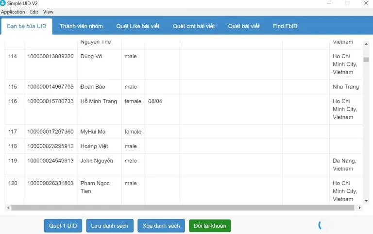 Lưu danh sách email và thông tin khách hàng từ UID dưới dạng excel