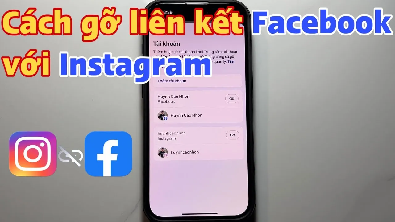cách gỡ liên kết facebook với instagram: Hướng Dẫn Chi Tiết Qua Trung Tâm Tài Khoản Meta