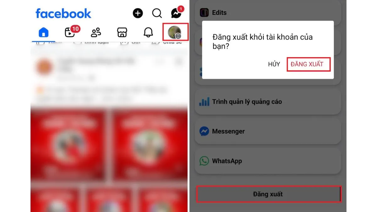 Mẹo gỡ thông tin tài khoản Facebook trên điện thoại - bước 1