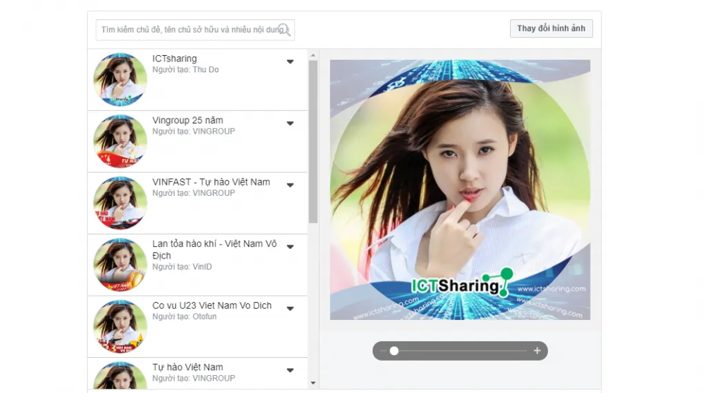 Minh họa Frame vừa tạo xuất hiện ở đầu danh sách Frame để người dùng dễ dàng lựa chọn và sử dụng