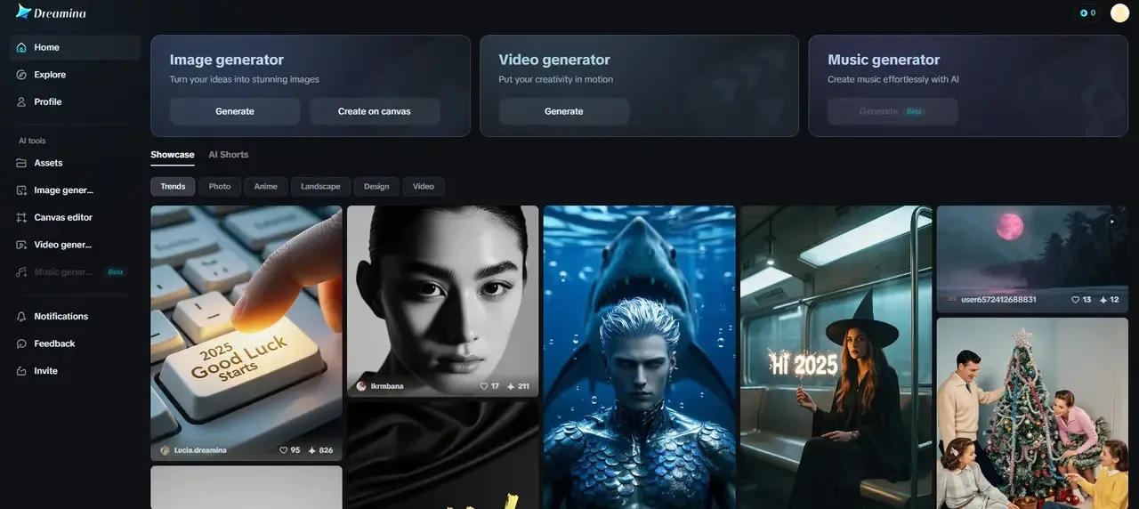 Nền tảng Dreamina hỗ trợ tạo avatar Facebook bằng AI