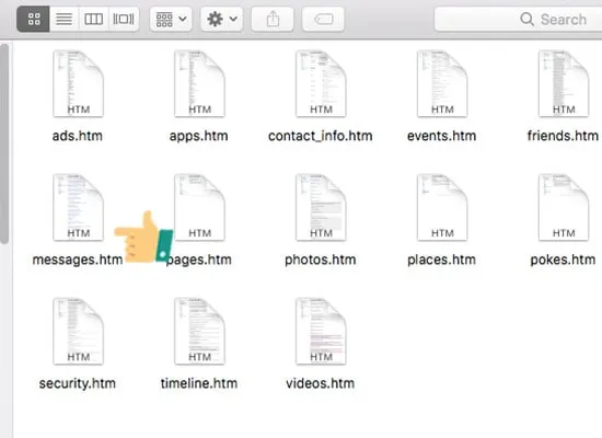 Nút tạo file và tải về thông tin dữ liệu tin nhắn Facebook