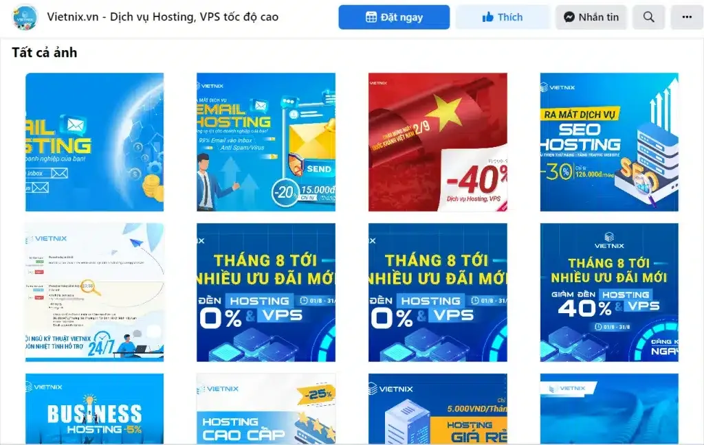 Sử dụng album ảnh là cách đăng bài trên Facebook thu hút