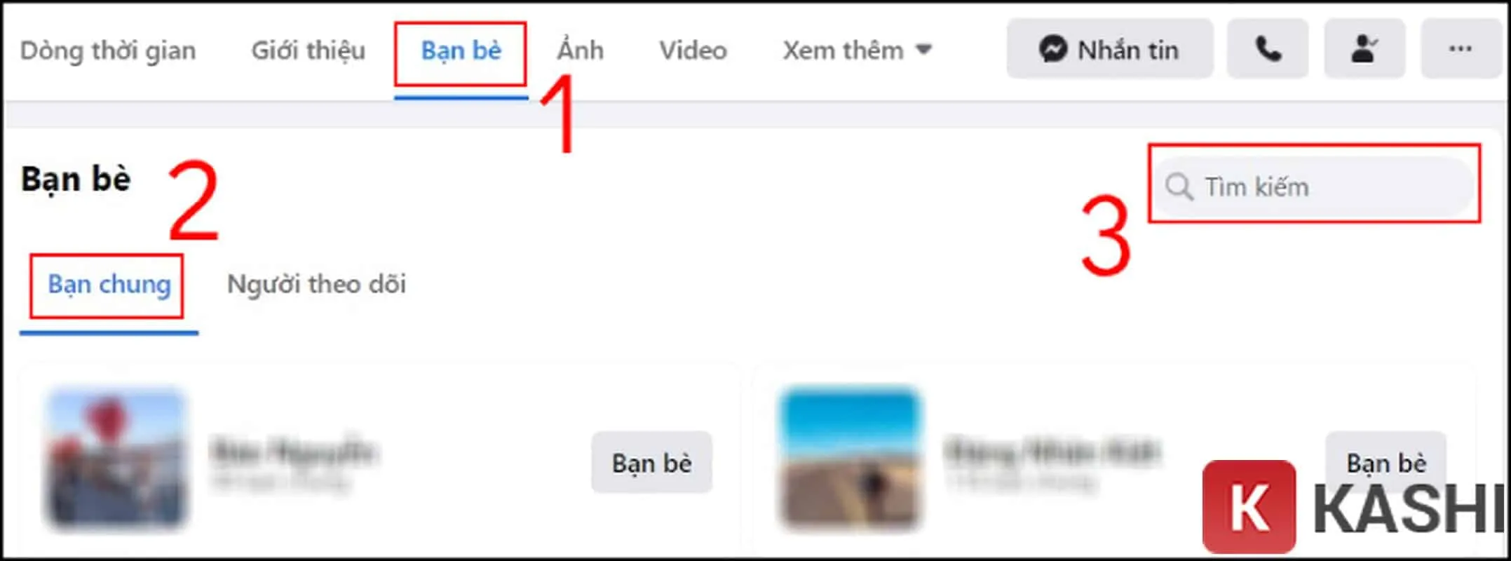 Sử dụng danh sách bạn bè chung để xác nhận cách xem ai block mình trên facebook