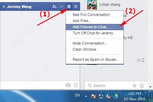 tao tro chuyen tren facebook