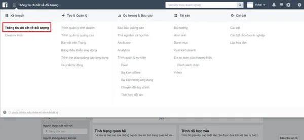 Target khách hàng bằng Audience Insight
