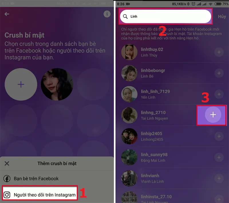 Thêm crush instagram