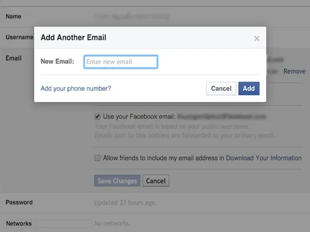 Thêm vào một địa chỉ email hoàn toàn mới