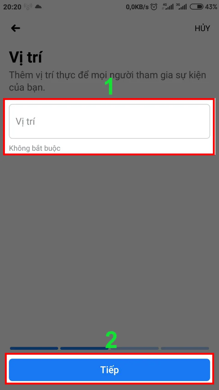 Thiết lập vị trí và mô tả chi tiết cho sự kiện Facebook