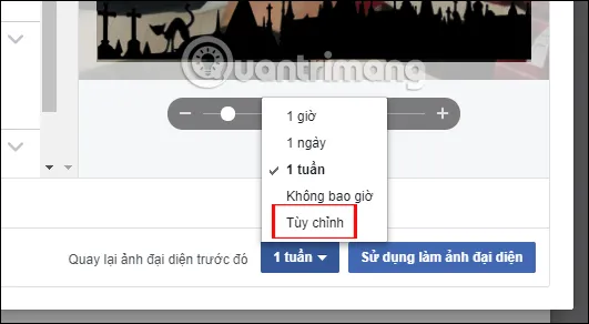 Thời gian đặt avatar Facebook
