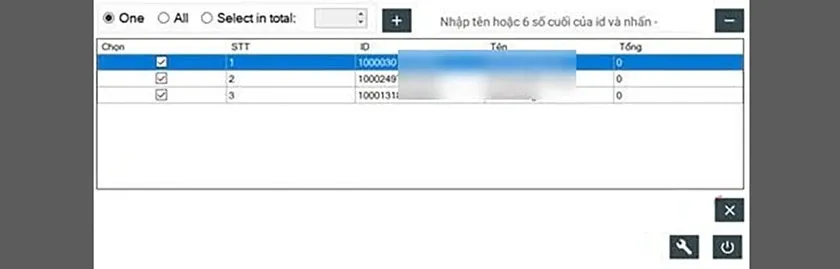 Thực hiện xóa bạn bè hàng loạt bằng cách nhấn biểu tượng dấu X trong phần mềm