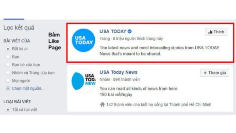tim kiem page usa today: Hình minh họa việc tìm kiếm một trang lớn để kích hoạt checkpoint bảo mật