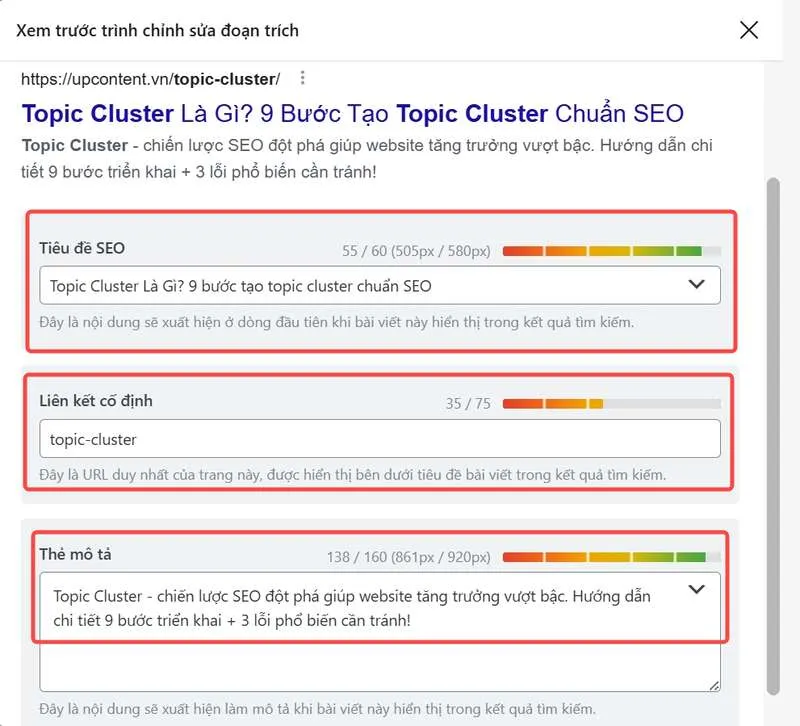 Tối ưu hiển thị trên trang kết quả tìm kiếm