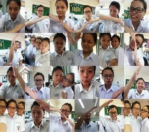 Tư thế chụp ảnh trái tim với ánh sáng tự nhiên