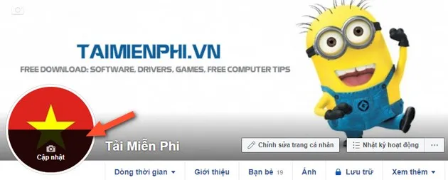 Tùy chọn chỉnh sửa quyền riêng tư khi nhấn vào ảnh đại diện trên Facebook