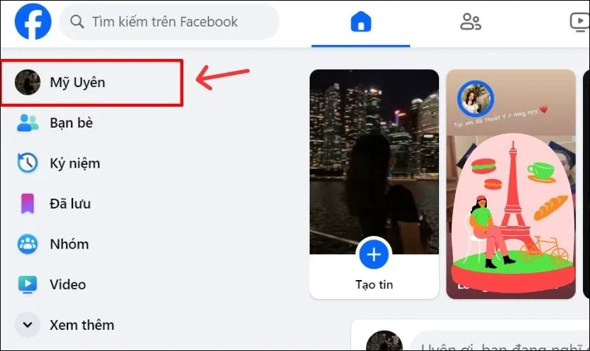 Vào trang cá nhân, chọn mục Bạn bè để xem những người mình đang theo dõi trên Facebook