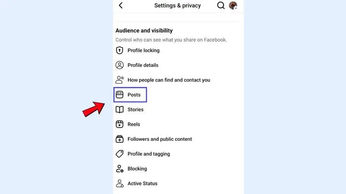 Vị trí mục Bài viết trong Cài đặt, nơi quản lý liên kết tài khoản
